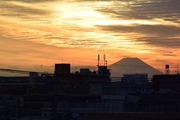 夕暮れの富士
